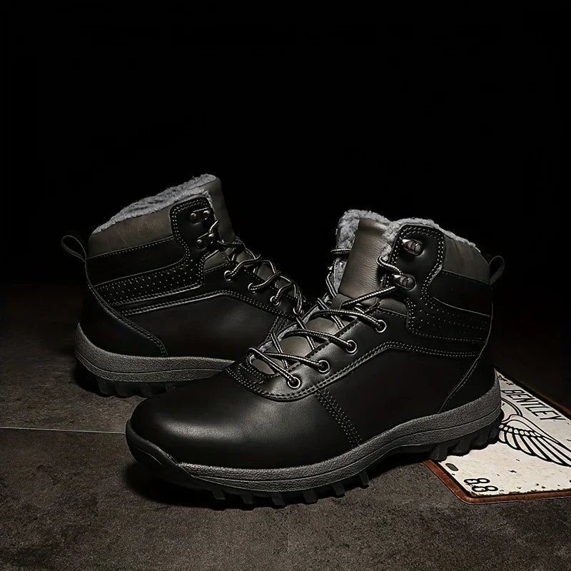 Mesa - vintage leather winter boots for men