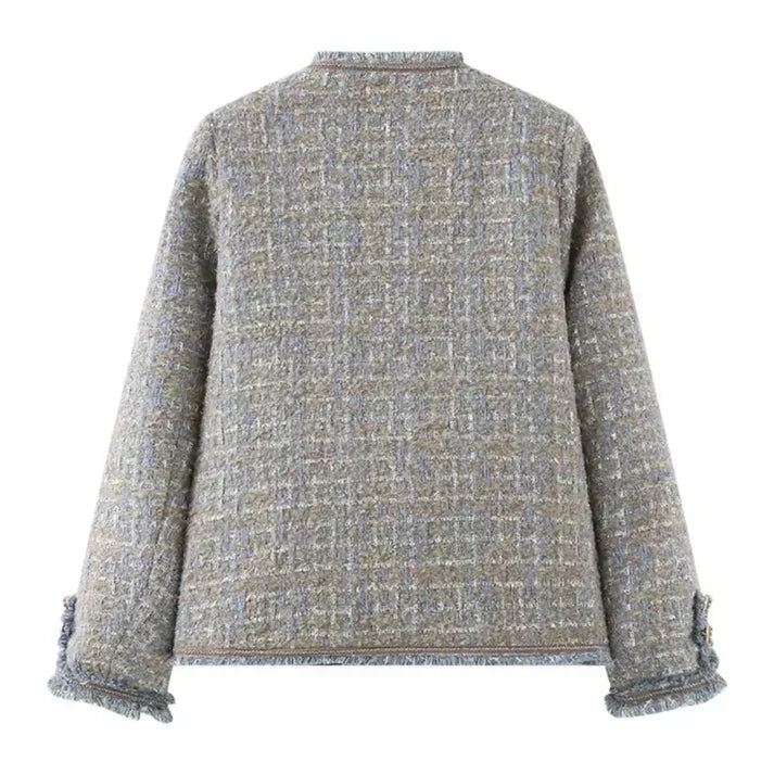 Tweed jackets with fringes, buttons and practical pockets for women