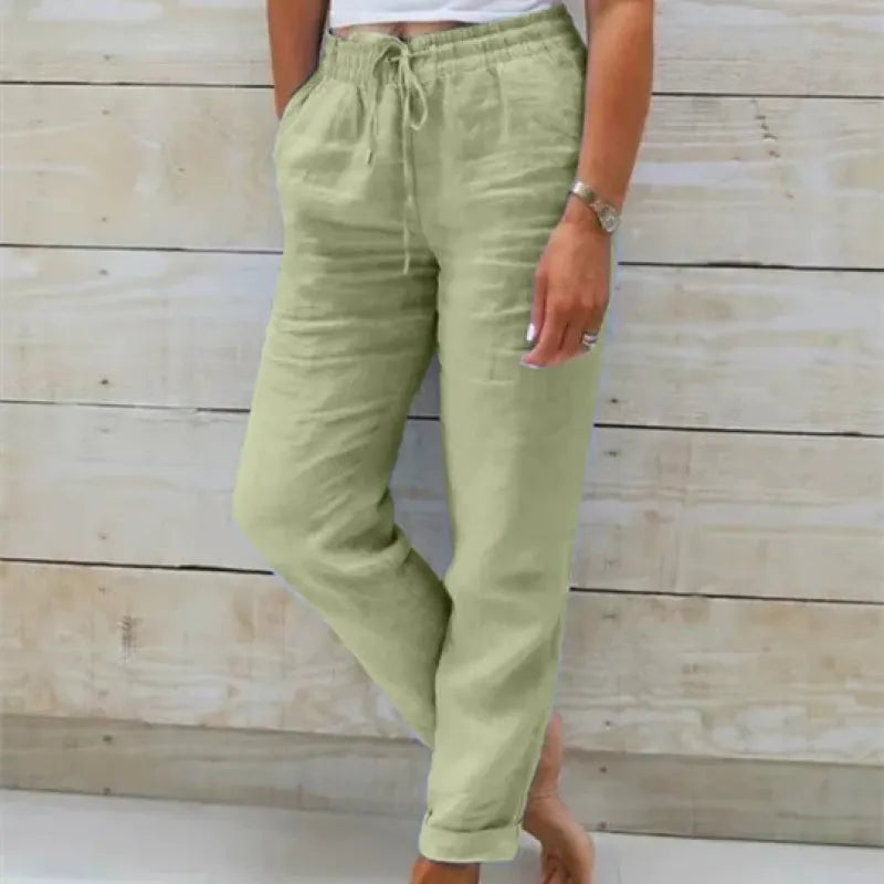 Stacy – stylish linen trousers for women