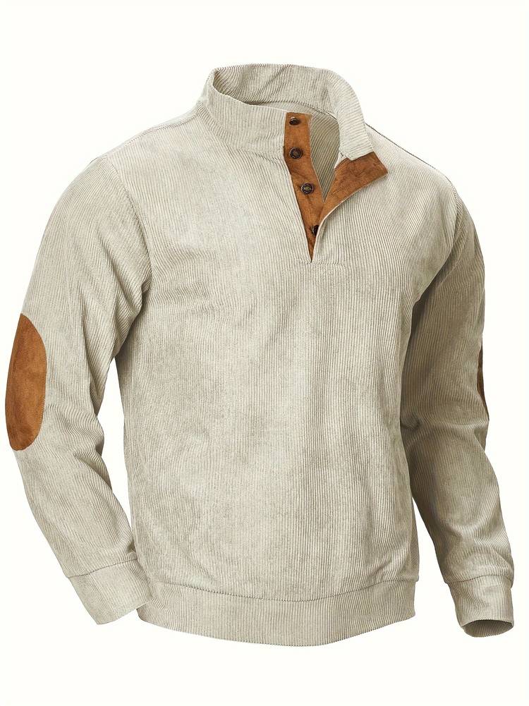 Patch pattern jumper for men