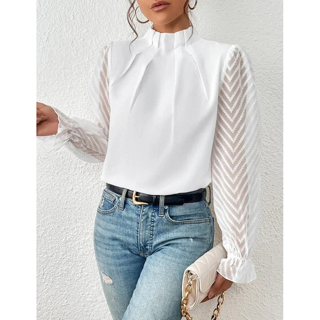 Chloe - ruffled blouse for women