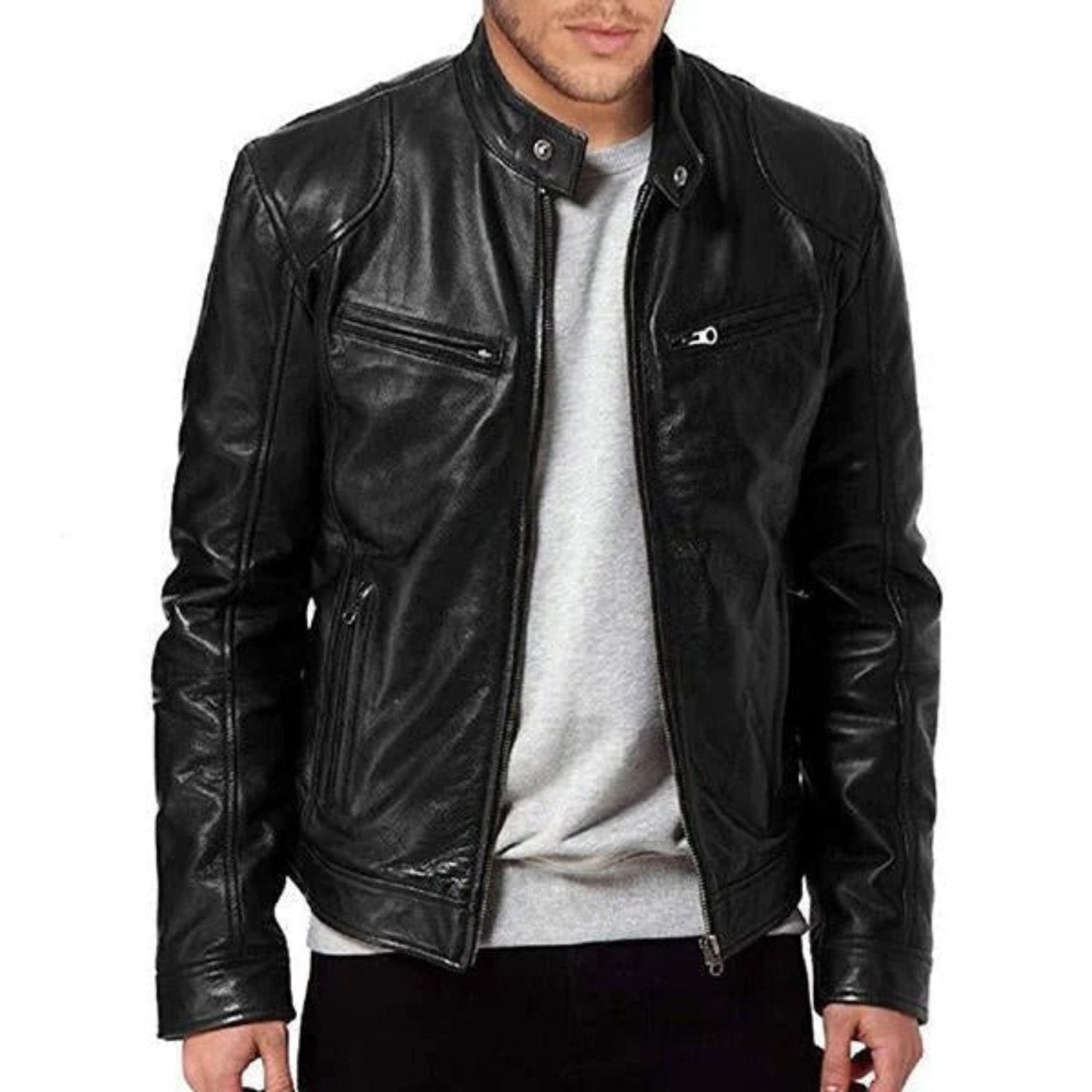 Danny - Leather Jacket - Chic - Fashionable - Ideal for Fall/Winter