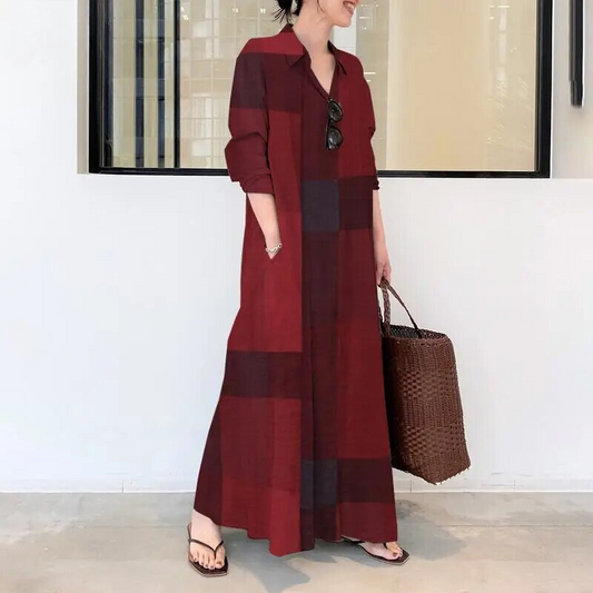 Alice Leroy | Stylish Checked Maxi Dress