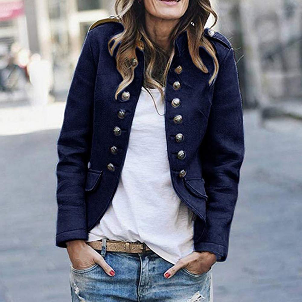 Women's blazer with stand-up collar