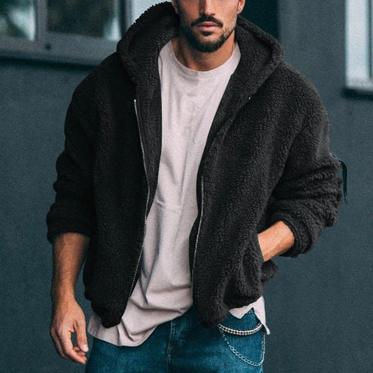 Men's fluffy cardigan